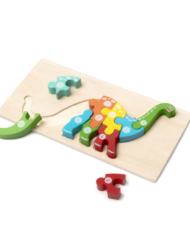 Puzzle Animais com Números Dinossauro Ambarscience