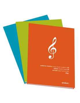 Caderno de Música A5 Ambar Sortido 20Fls