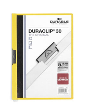 Classificador Clip Lateral Durable 2200 Amarelo