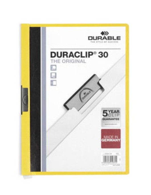 Classificador Clip Lateral Durable 2200 Amarelo