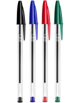 Esferográfica BIC Cristal Ball Point 4 Cores 1mm 4un