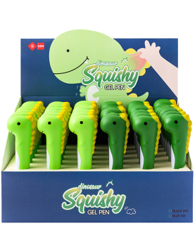 Esferográfica Gel Squishy Dino Azul 0,5mm 1un