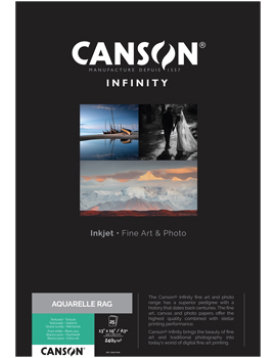 Papel A3 240g Canson Infinity Aquarelle Rag 100% 25Fls