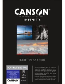Papel A4 310g Canson Infinity Platine Fibre Rag 100% 10Fls