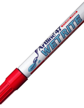Marcador Superfícies Molhadas Artline 47 Vermelho 1un