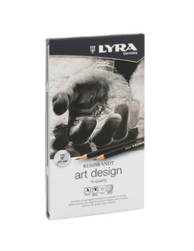 Lápis Grafite Lyra Rembrandt Art Design Cx Metal 12un