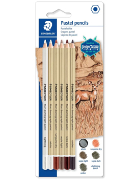 Lápis Pastel STAEDTLER 100P-SBK6 Mars Lumograph 5+1 Ilumina