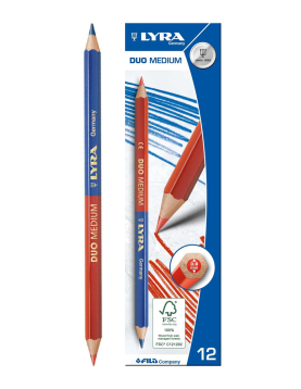 Lápis Bicolor Azul/Vermelho Lyra Duo Médio 1un