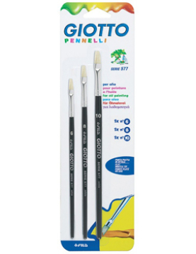 Pack Pincel Óleo Espatulado Nº6/8/10 Série 577 Giotto 3un