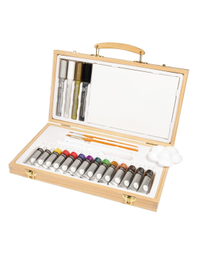 Conjunto Simply Set Acrílico Caixa de Madeira 26 Peças