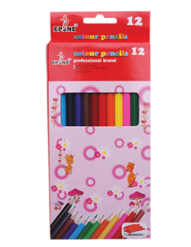Lápis Cor 12un Cx Cartão Epene EP20-1012 18cm