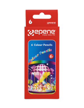 Lápis Cor 06un Cx Cartão Epene 09cm