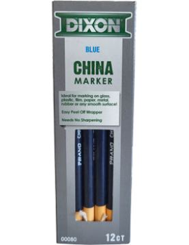 Lápis Dermatográfico Dixon Marker Azul Cx 12un