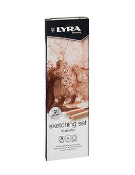 Lápis Set Esboço Lyra Rembrandt Art Specials Cx Metal 6un
