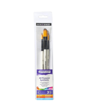 Pack Pincel Aguarela Redondo Oval Liner 3un