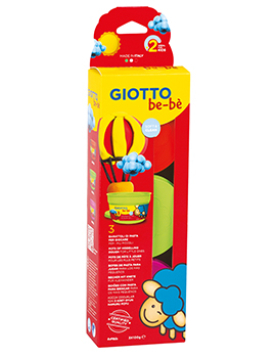 Pasta Modelar 3 Cores Laranja/Magenta/Verde Be-Be 3x100g