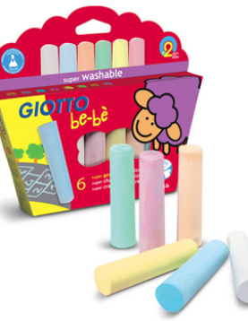 Giz Cores Sortidas Giotto Be-Be 6 cores