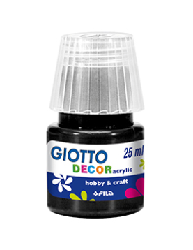 Guache Decor Acrílico 25ml Giotto Preto
