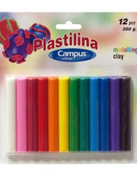 Plasticina 12 Cores Campus 12x16,6gr