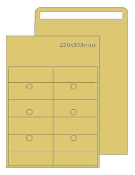 Envelopes Saco Correio Interno 250x353mm Kraft 10un