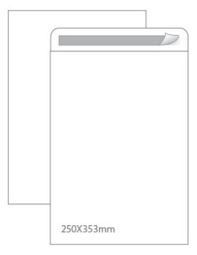 Envelopes Saco 250x353mm B4 Branco 090g Autodex 250un