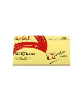 Bloco Notas Aderentes 075x125mm Eagle Amarelo 100 Folhas