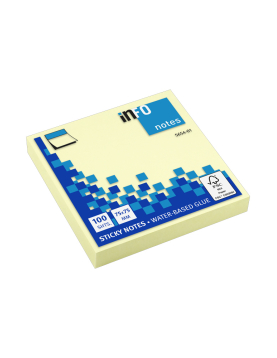 Bloco Notas Aderentes 075x075mm Amarelo 100 Folhas