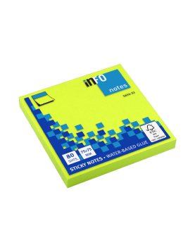 Bloco Notas Aderentes 075x075mm Verde 80 Folhas