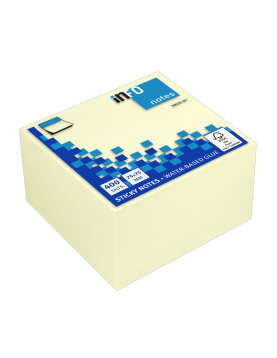 Bloco Notas Aderentes 075x075mm Amarelo Cubo 400 Folhas
