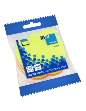 Bloco Notas Aderentes 070x070mm Maçã 200 Folhas