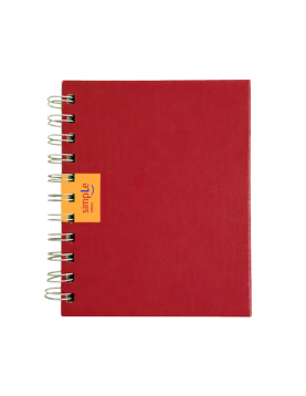 Caderno Espiral A6 Liso 70g Ambar Vermelho 120Fls