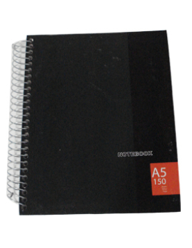 Caderno Espiral A5 Pautado 70g NoteBook Sortido 150Fls 5un