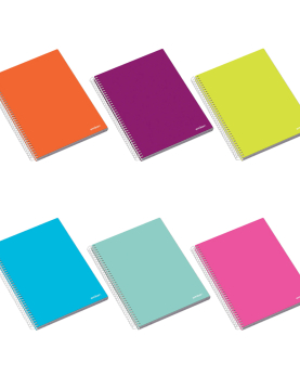 Caderno Espiral A5 Pautado 90g Ambar School Sortido 80Fls