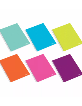 Caderno Espiral A5 Quadric. 90g Ambar School Sortido 80Fls