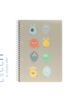 Caderno Espiral A5 Pautado PP PLAY ME Monster 80Fls 1un