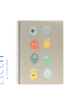 Caderno Espiral A5 Quadriculado PP PLAY ME Monster 80Fls 1un