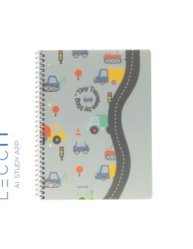 Caderno Espiral A5 Quadriculado PP PLAY ME Cars 80Fls 1un