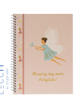 Caderno Espiral A4 Pautado FAIRIES Rose 80Fls 1un