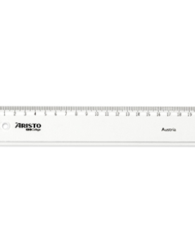 Régua Plástico Cristal 20cm Aristo Geocollege AR23022