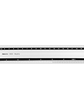 Régua Alumínio 20cm Aristo AR15021 c/Base Borracha