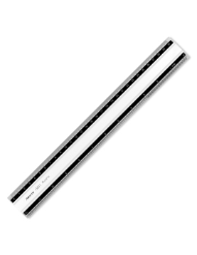 Régua Alumínio 30cm Aristo AR15031 c/Base Borracha
