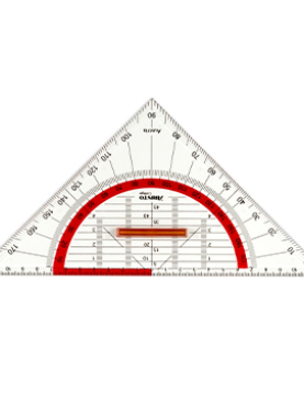 Esquadro Geométrico 25cm Aristo Geocollege AR23008 com Pega