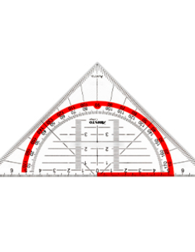 Esquadro Geométrico 16cm Aristo Geocollege AR23003 com Pega