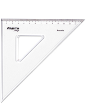 Esquadro Plástico Cristal 45G-20cm Aristo Geocollege AR23420