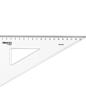Esquadro Plástico Cristal 60G-20cm Aristo Geocollege AR23620