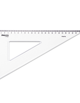 Esquadro Plástico Cristal 60G-25cm Aristo Geocollege AR23625