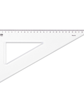 Esquadro Plástico Cristal 60G-30cm Aristo Geocollege AR23630