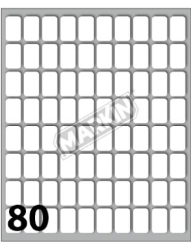 Etiquetas 016x010mm 10Fls Cod 12 Markin 800un