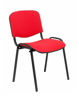Cadeira de Visitante Iso em Tecido Vermelho