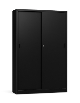 Armario Portas Correr 4 Prateleiras 1000x420x1950 Preto